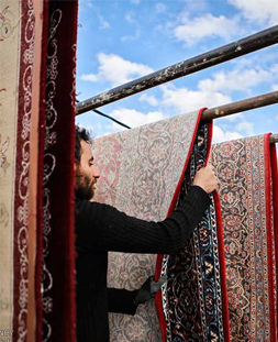 خشک کردن قالی در قالیشویی فرجام 
